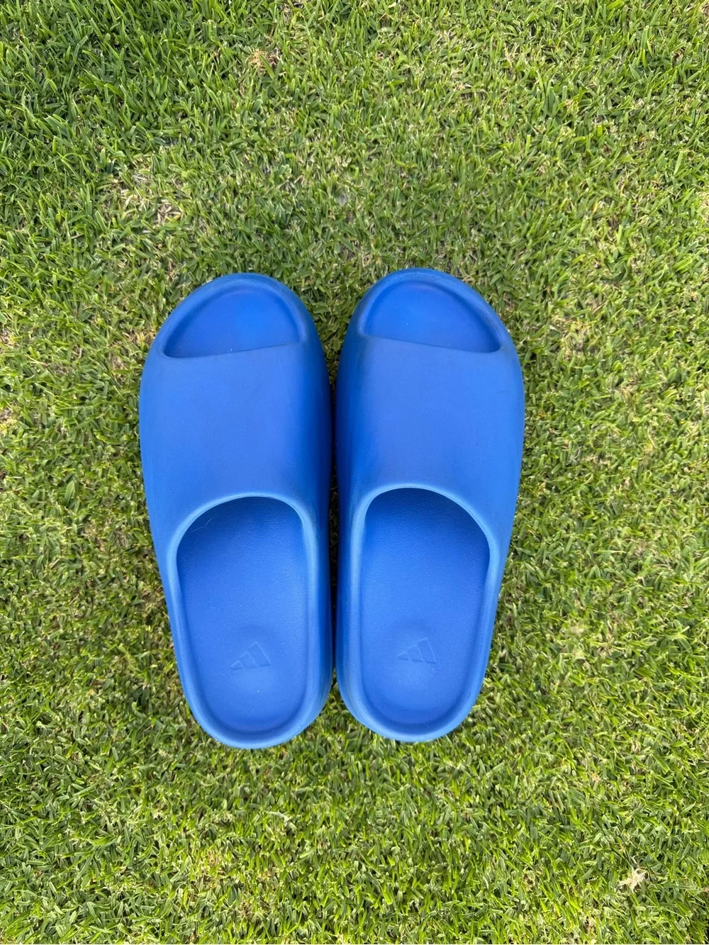adidas Men's Blue Yeezy Slide Sandals - Slip-On Comfort